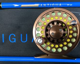 WETFLY ANTIGUA 3 PIECE FLY ROD & HEADWATERS FLY REEL COMBO, 8ft NITROGLASS ROD SLOW ACTION, S-GLASS