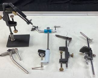 (5) ASSORTED FLY TYING VISES