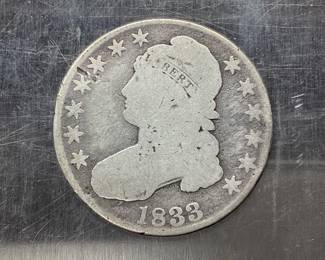 1833 CAPPED BUST HALF DOLLAR