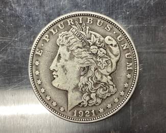 1921-D MORGAN SILVER DOLLAR DENVER MINT
