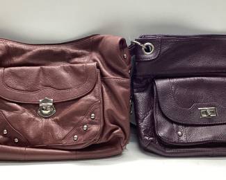 2 CROSSBODY ROMA LEATHERS CONCEALED CARRY PURSES WITH SLASH RESISTANT SHOULDER STRAPS