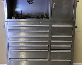 EXECUTIVE CHOICE HEAVY DUTY STAINLESS STEEL TOOL CHEST NO SHIPPING PICKUP ONLY