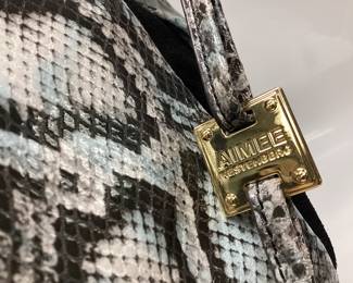  AIMEE KESTENBERG TUSCANY HOBO BAG SOFT GREY COBRA PRINT