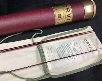 ORVIS ZERO GRAVITY 865-2 PIECE MID FLEX FLY FISHING ROD WITH ALUMINUM TUBE CASE