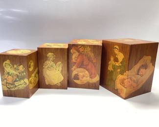 VINTAGE FAIRYTALE NESTING BOX CHRISTMAS THEME