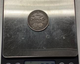 1893 COLUMBIAN EXPOSITION HALF DOLLAR 400 YEAR ANNIVERSARY COMMEMORATIVE COIN.