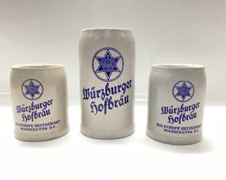  VTG. WURZBURGER HOFBRAU BEER STEINS MADE IN GERMANY