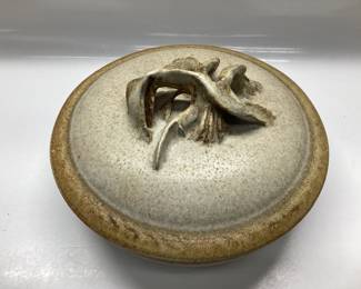 STONEWARE POTTERY WITH LIDS SIGNED MASON AND OTHER SIGNATURE UNKNOWN