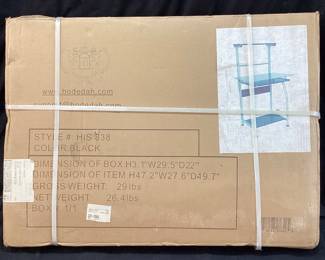  HODEDAH IMPORTS COMPACT COMPUTER DESK HIS838 BLACK UNASSEMBLED, IN THE BOX
