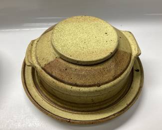 STONEWARE POTTERY WITH LIDS SIGNED MASON AND OTHER SIGNATURE UNKNOWN