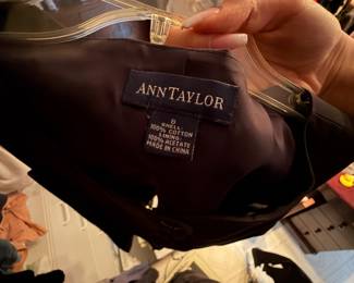 Ann Taylor Navy Cotton Tailored Garment |  Excellent pre-owned condition; fabric is crisp and labels are well-preserved. | $50