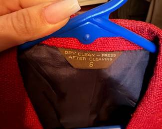 Vintage Vibrant Red  high-quality vintage blazer garment made from delicate textured fabric $160
