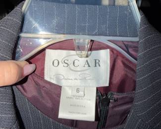 Oleg Cassini Evening Dress and Blazer: A classic "Little Black Dress" (LBD) from the legendary designer to the stars. Expertly assembled using premium U.S. components.| 100% acetate burgundy lining | $250 