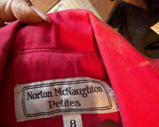 Norton McNaughton Petites Red Garment | $50