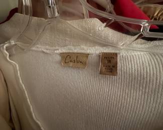 Caslon Petite White Ribbed Knit Top | $30