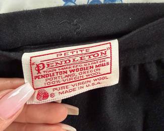 Vintage Petite Pendleton Wool Skirt |  Excellent vintage condition; the wool is plush and well-preserved with no visible thinning or pilling. | $60