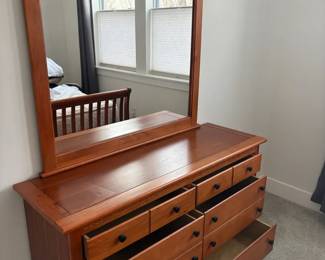 Mission Style Nine Drawer Dresser