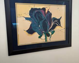 Print Entitled Blue Rose By Artist Susan Anderson