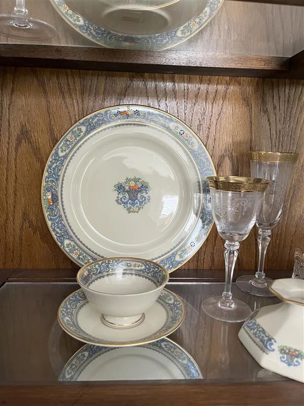 lenox autumn fine china and china hutch cabinet