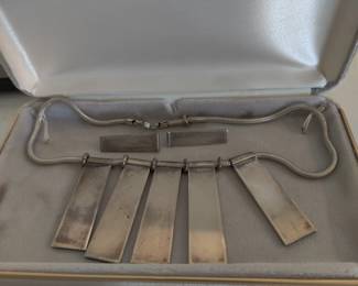 sterling silver necklace and earing set