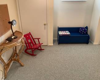 Nice bamboo side table and children’s furniture