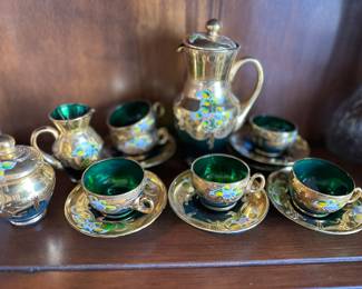 Purchased in Venice over 50 years ago, beautiful Venetian hand painted tea/espresso set