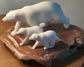 John Perry studio polar bear sculpture 