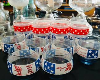 Apollo 11 drinking glasses 
