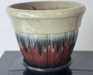 Drip glaze ceramic planter 