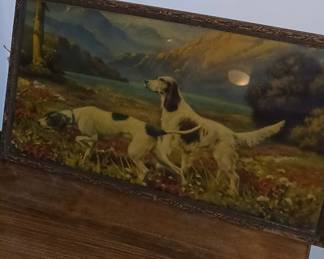 Vintage print, "Fox Hunters" hunting dogs 
