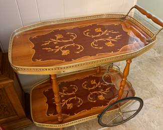 Hollywood Regency Tea Cart