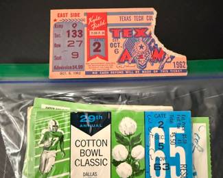 Vintage Football Tickets