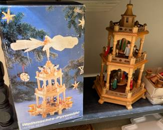 2 Vintage German Christmas Pyramids