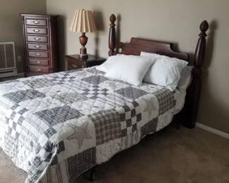 Bedroom furnishings by Ethan Allen: queen bed