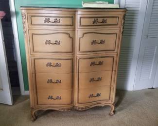 French Provincial tall dresser