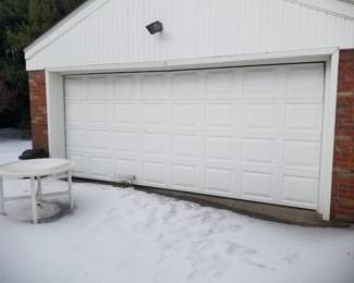 Insulated garage door is 7ft. x 16 ft.