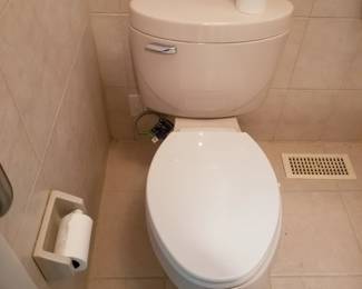 Kohler commode in pale pink - fabulous!