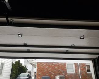 Insulated garage door is 7ft. x 16 ft.