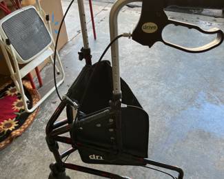 DRIVE 3-WHEEL WALKER - LOW MILAGE / W BASKET