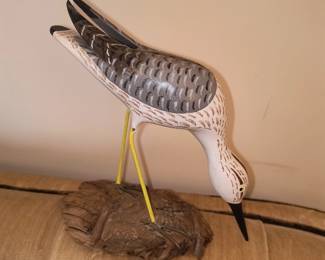 Homer Fulcher carved marsh bird- famous decoy maker from Stacy, NC