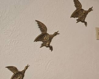 Set of 3 Brass Ducks