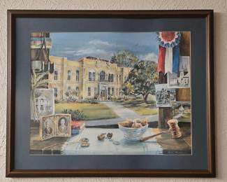 Angleton Courthouse Painting by Doris Munson