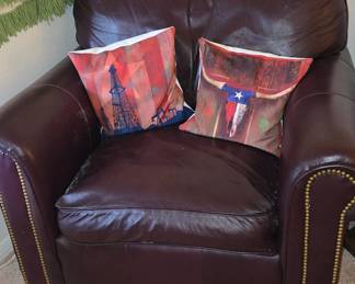 Brown Leather Side Chair