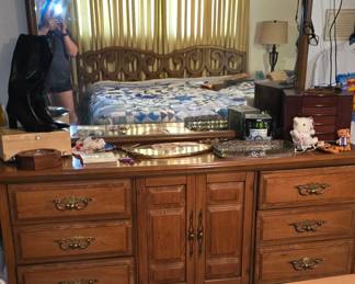Oak Dresser with Mirror