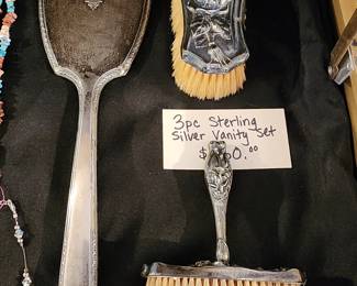 Sterling vanity set