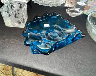VIKING GLASS "BLUENIQUE" DISH