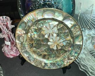 LOS CASTILLO-STYLE ABALONE & MOTHER OF PEARL PLATE