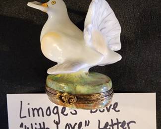 Limoges Dove Trinket Box