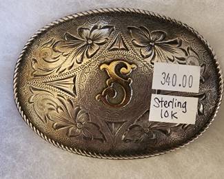 Nelson Silvia Sterling Belt Buckle