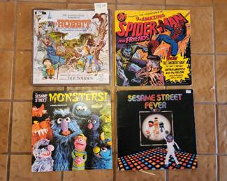 A few of the kid's albums - The Hobbit 